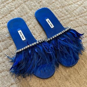 Miu Miu feather sandals